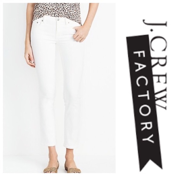 j crew factory white jeans